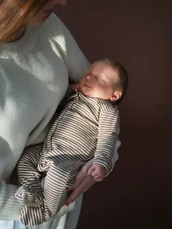 Nyfødt Dragt - Almond/Offwhite - 62 CM