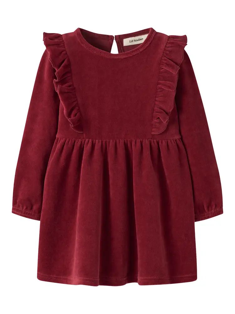 Lil' Atelier Saga Sag Kjole - Biking Red - 92