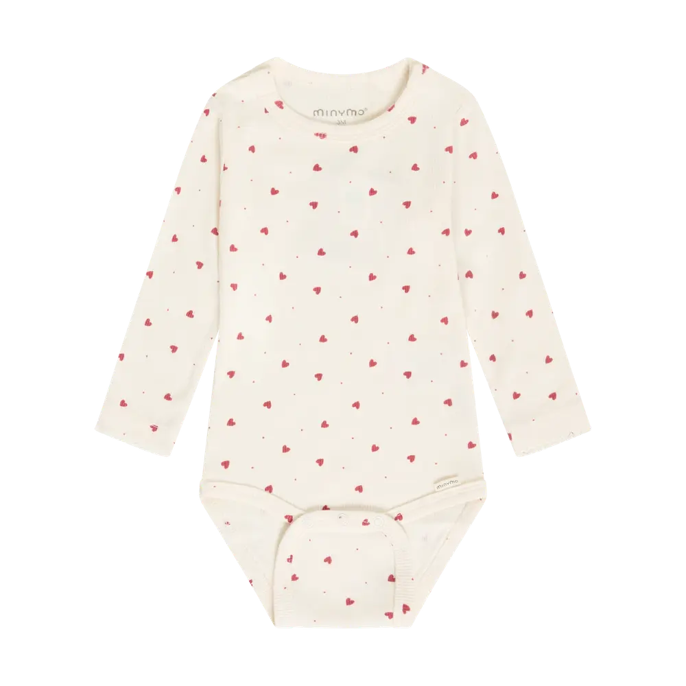 Minymo Langærmet Rib Body - Eggnog - 86