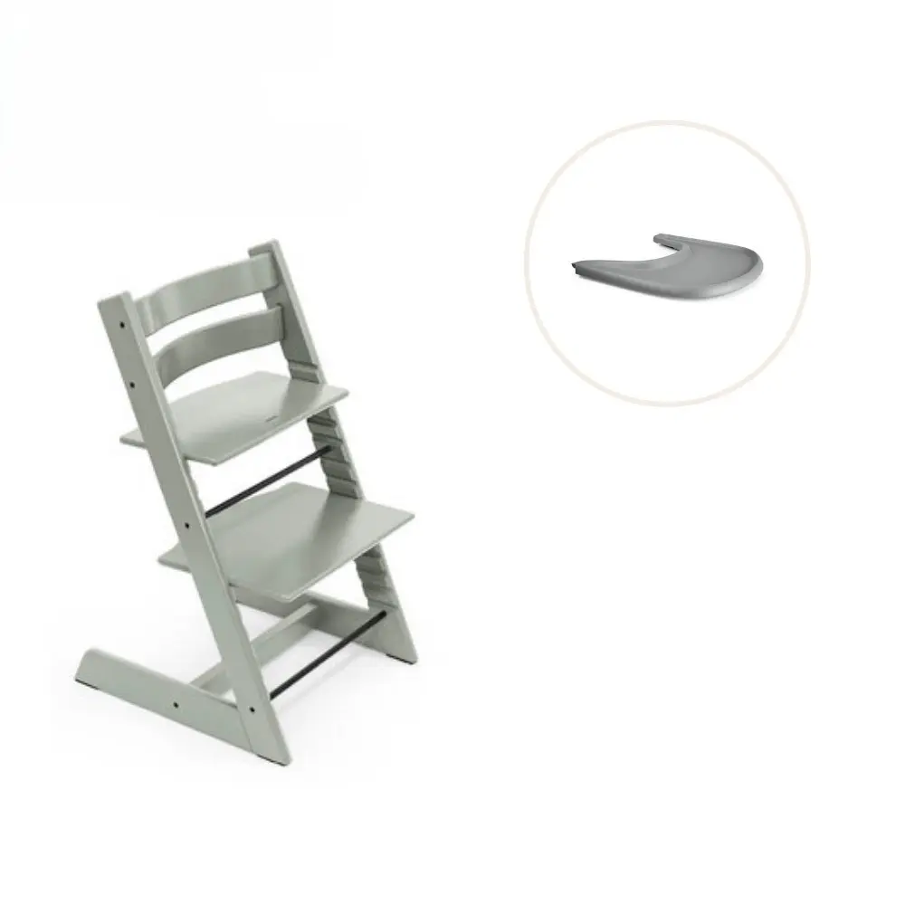 product-Højstol inkl. tray - glacier green/grå