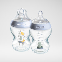 Natural start sutteflaske 2 x 260 ml - deco blå