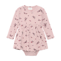 Minymo Langærmet Rib Bodykjole - Fawn