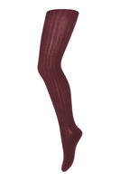 Uld Strømpebuks Rib - 36 Grape Skin