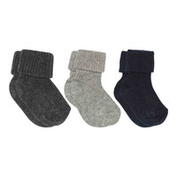 Rib baby strømper 3-pak - Multi