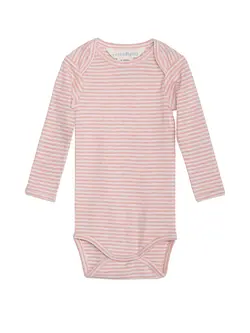Baby Stribet Body - CORAL/OW - 62 / 3 MDR.