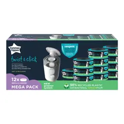 Tommee Tippee Sangenic Bleposer - Twist&Click Refill - 12-pak