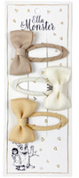 Hårclips Beige Bow