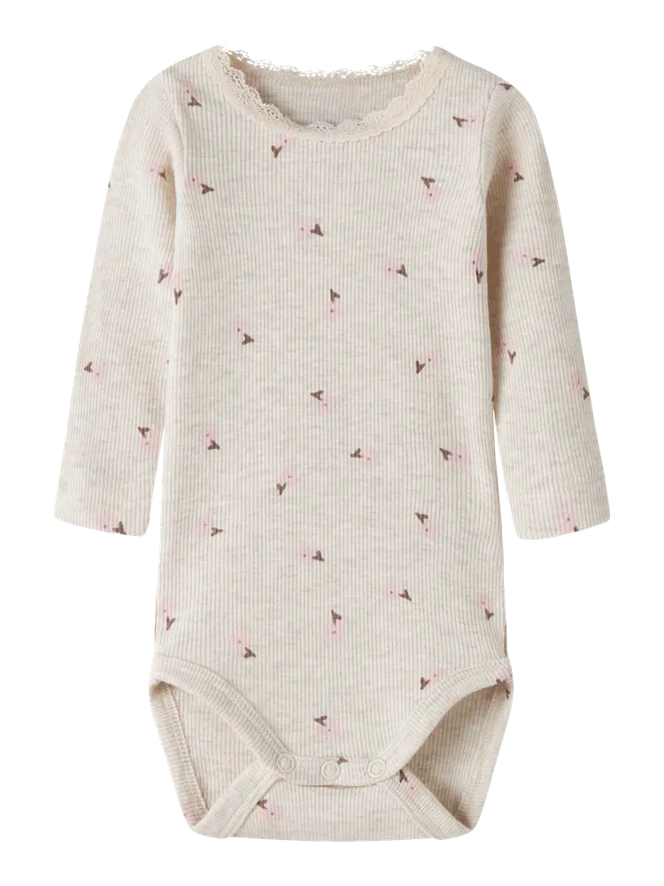 Name It Laurel Langærmet Body - Peyote Melange - 50
