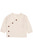 Crossover cardigan m. hulmønster i merinould - CREAM