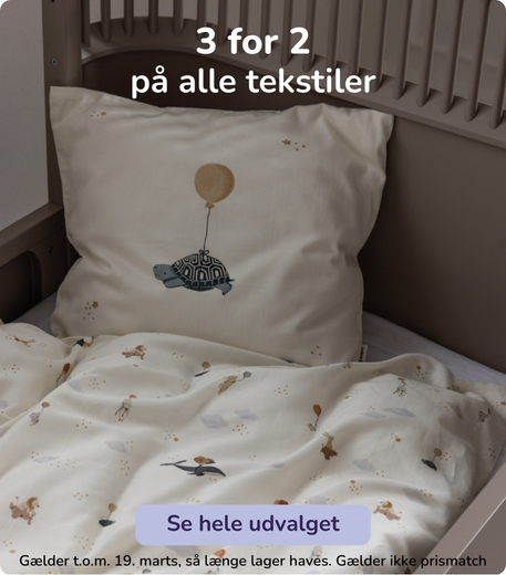 3 for 2 på alle tekstiler og puslepuder