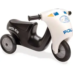 Dantoy Politi Scooter m. Gummihjul - Sort/Hvid