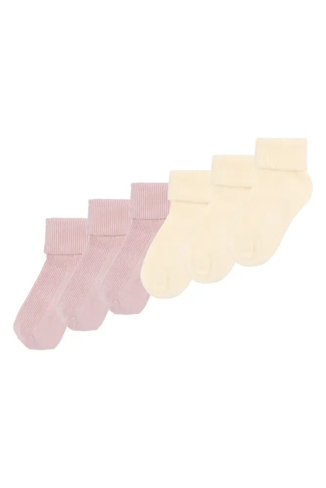 MiniPop Mee Bamboo Strømper 6-Pak - Rose - 19/22