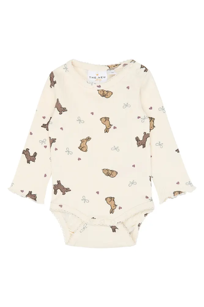 The New Siblings Venna Langærmet Rib Body - Gardenia - 68