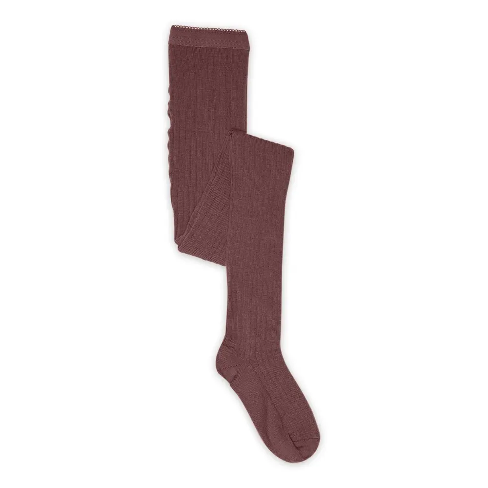 MP Denmark Uld Strømpebukser Rib - Rose Taupe - 110
