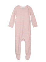 Baby Stribet Dragt - Coral/Offwhite