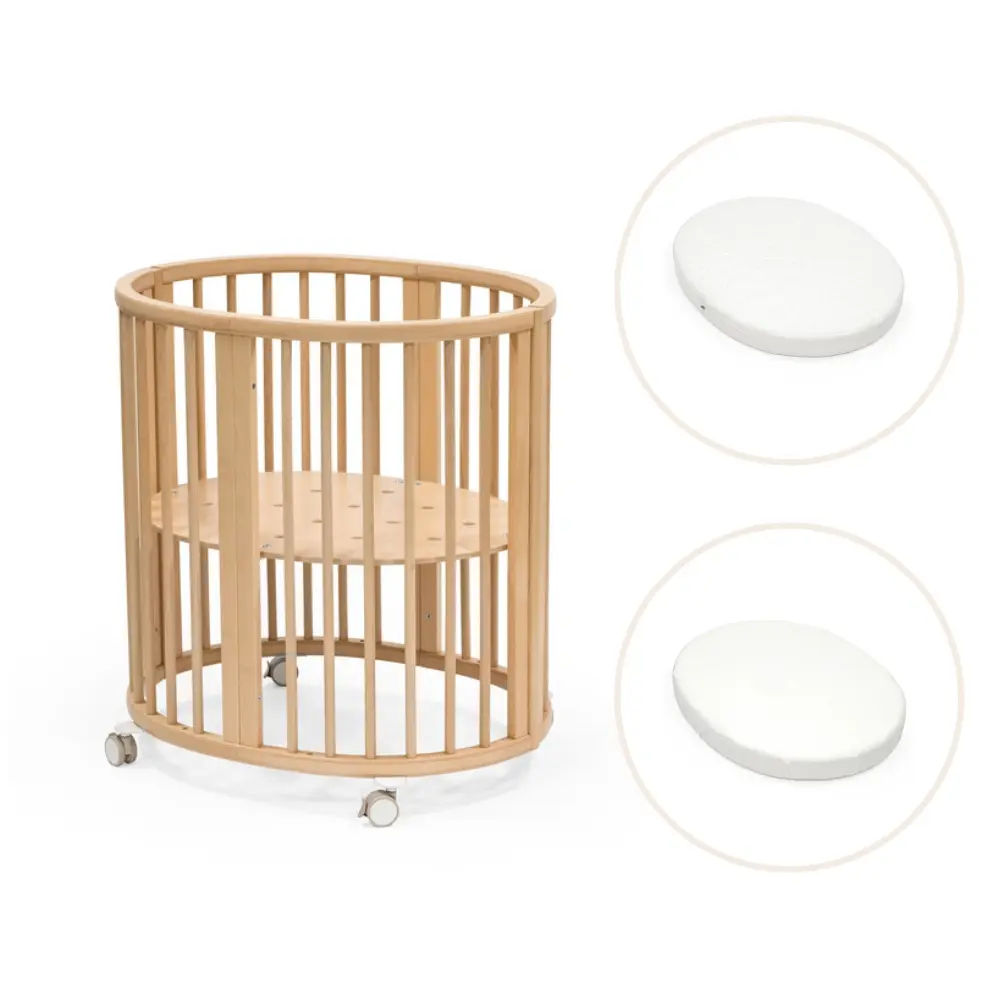 Stokke Sleepi Mini V3 Seng Med Madras Og Lagen - Natur