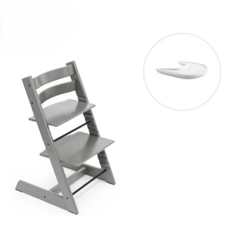 product-Højstol inkl. tray - storm grey/hvid