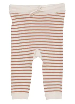 Let strikket leggings m. striber - CREAM - 80