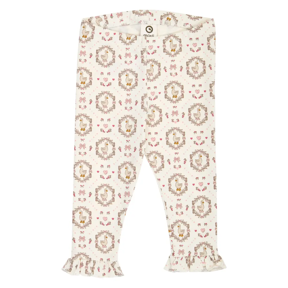 Müsli Heritage Leggings m. Flæse - Balsam Cream/ Blush/ Baroque Rose - 92