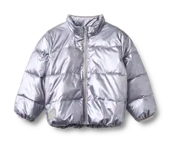 Ullu Letvægts Puffer Jakke - Silver sky flower - 98