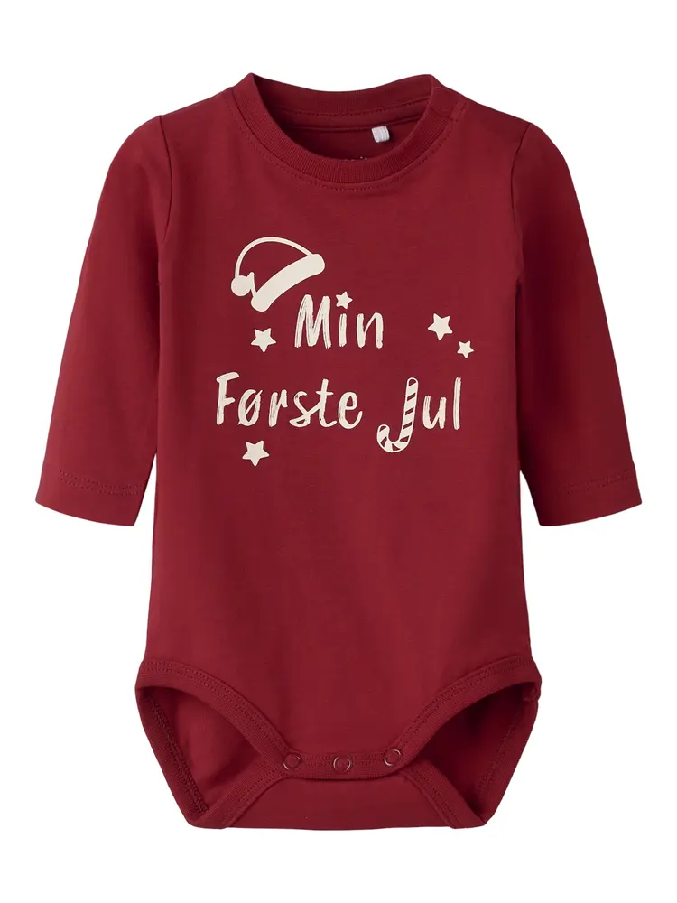Name It Body l/æ - NbnRajul - Red Dahlia/Min Første Jul
