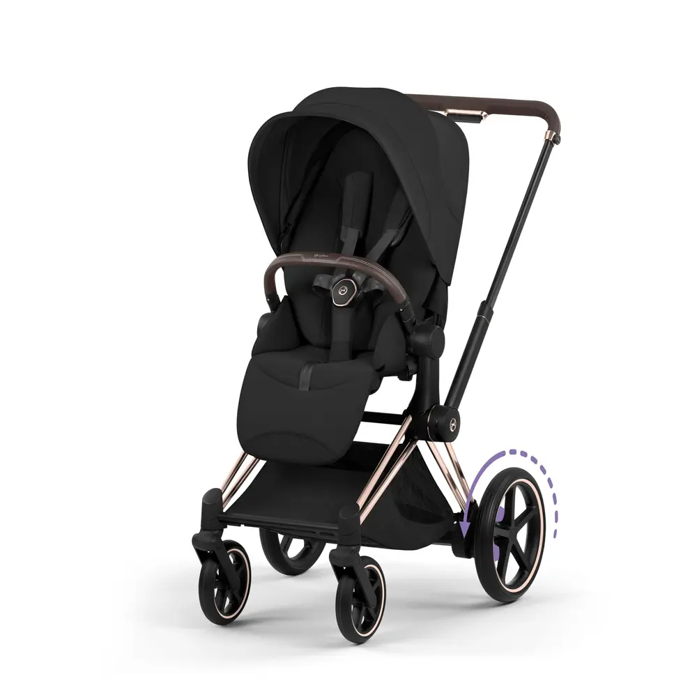 Cybex e-Priam Klapvogn Style Sepia Black/Rosegold
