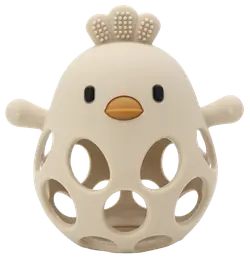 Sansebold med ælling i LFGB silikone, beige