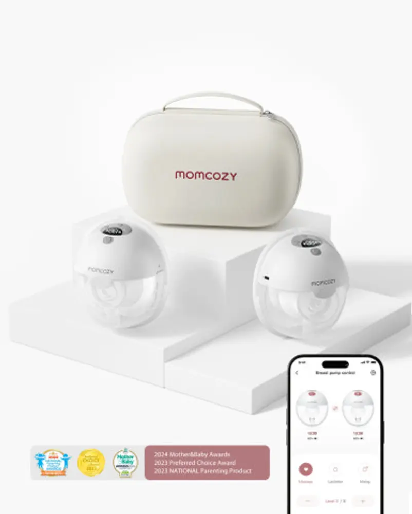 Momcozy M5 Smart Dobbelt Bærbar Brystpumpe - Grey