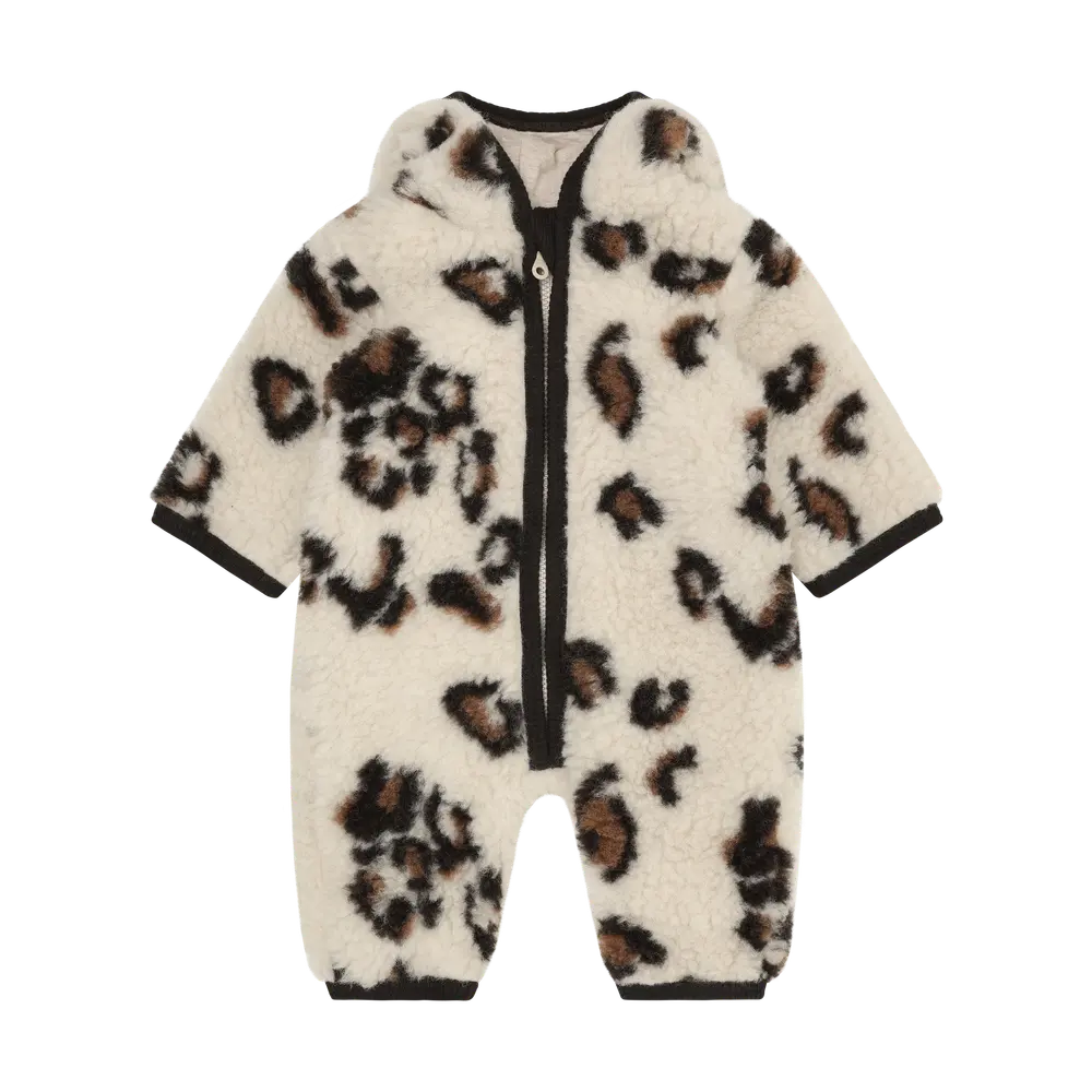 Huttelihut Pram Uld Fleece Køredragt - Cement - 62