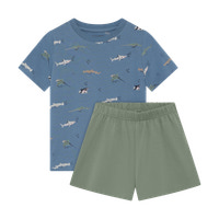 T-shirt og Shorts Sæt - Blue Shadow
