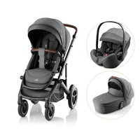 Britax Römer Smile 5Z Style Kombivogn inkl. Baby-Safe Pro Style Autostol - Mineral Grey