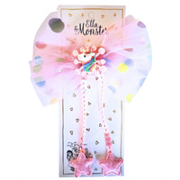 Hårclips Big Unicorn Bow Rose