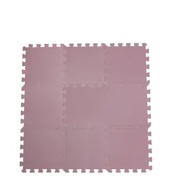 Skumlegegulv Bekids, 9 stk - Støvet Rosa