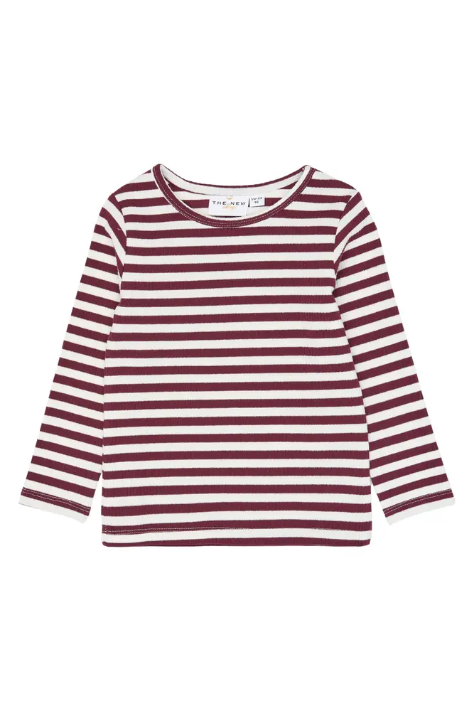 The New Siblings Fro Rib Bluse - Gardenia Striped - 104