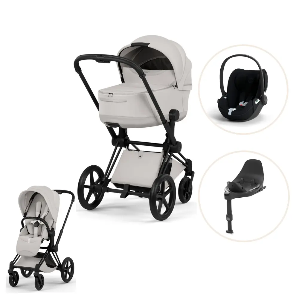 product-Cybex Priam Style Kombivogn inkl. Cloud T Plus og Base T - City Grey/Matt Black