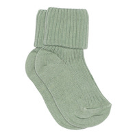 Baby rib ankelstrømpe - Granite Green