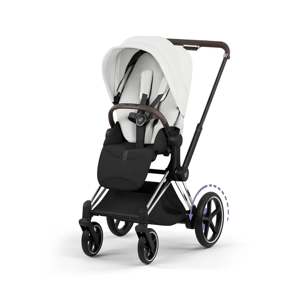 Cybex e-Priam Klapvogn Style Off White/Chrome Brown