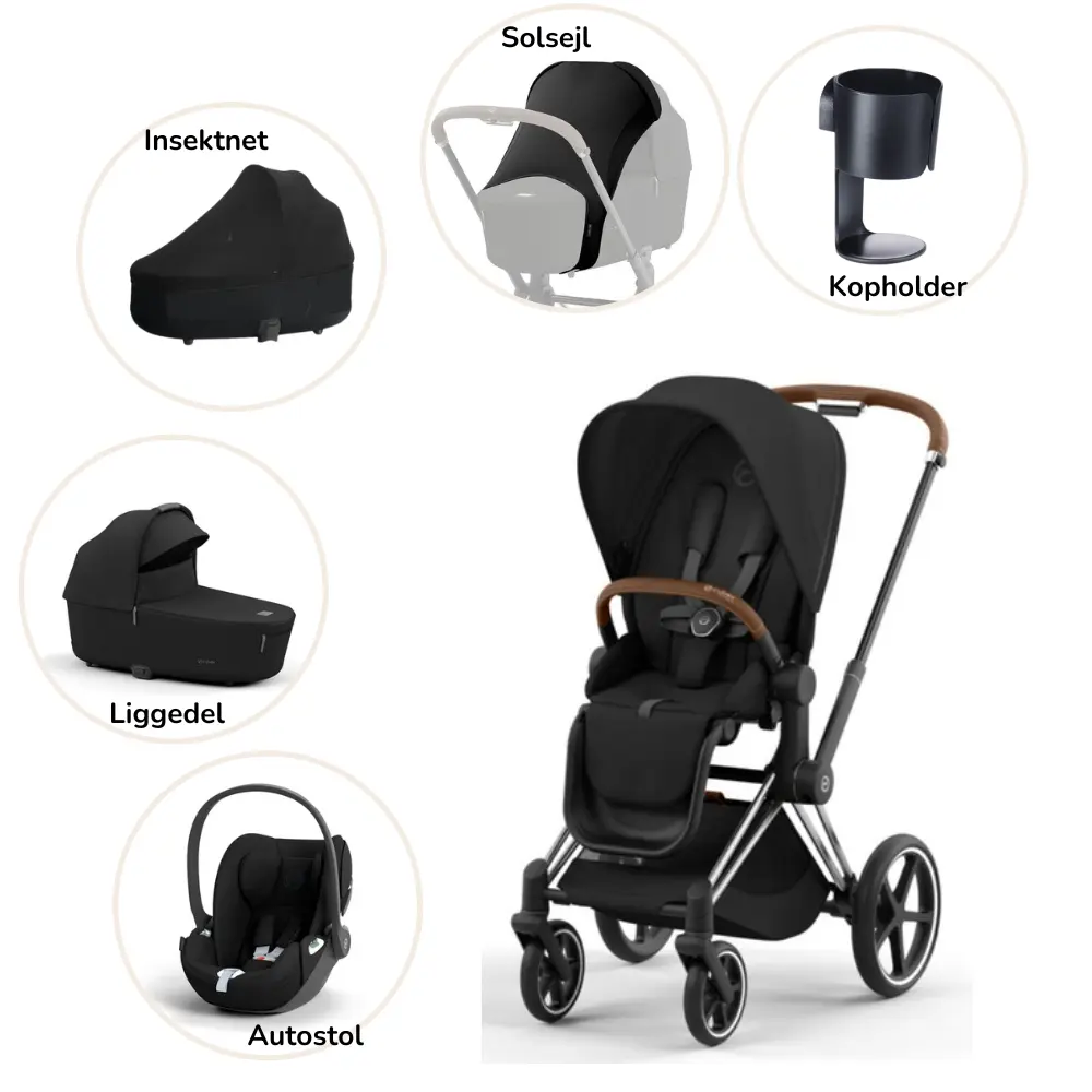 Priam pakke - sepia black/chrome brown