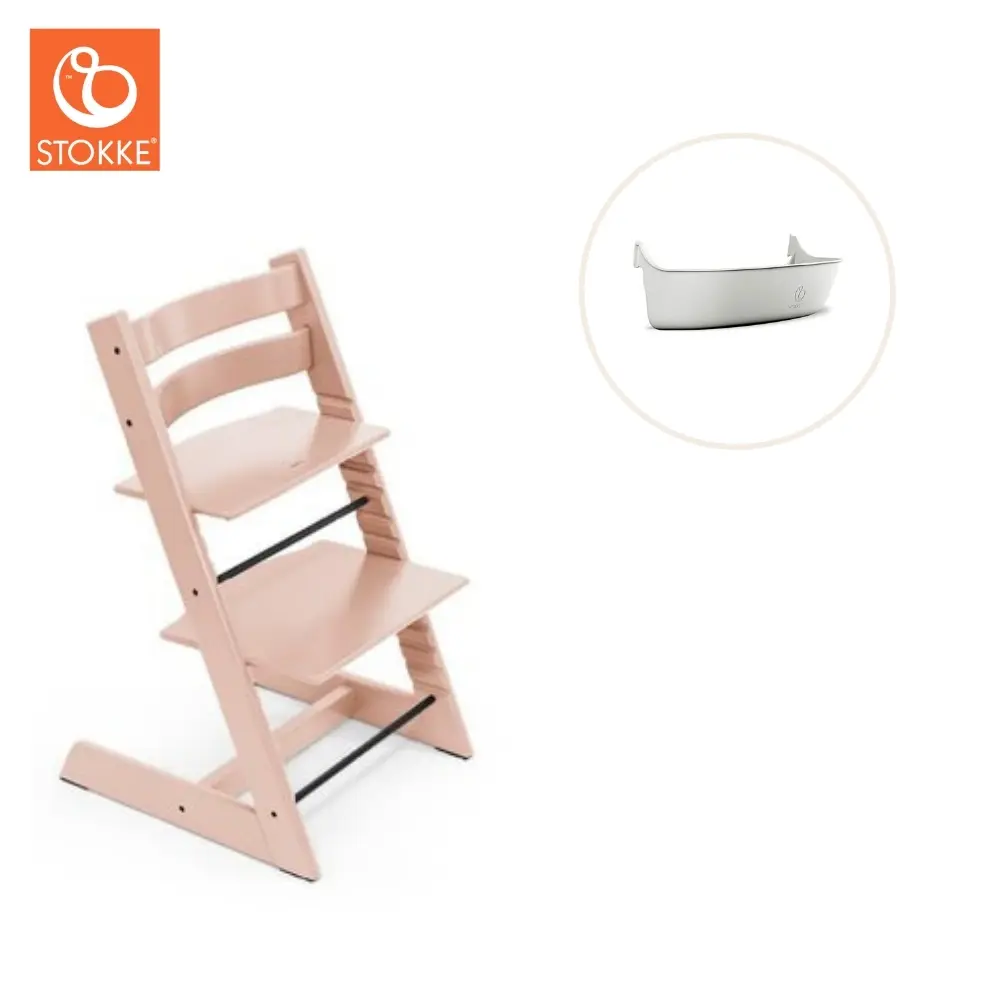 product-Højstol inkl. storage opbevaring - serene pink