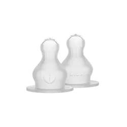 BIBS Bottle - Tilbehør - Suttehoved - Silikone/Rund - 2-Pak - Thick Flow