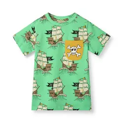 Småfolk T-shirt - Minty Green Tea m. Piratskibe