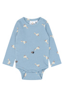 The New Siblings Vito Langærmet Rib Body - Ashley Blue 