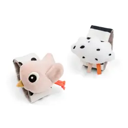 Done by Deer Håndledsranglesæt - 2-pak - Happy Clouds - Powder