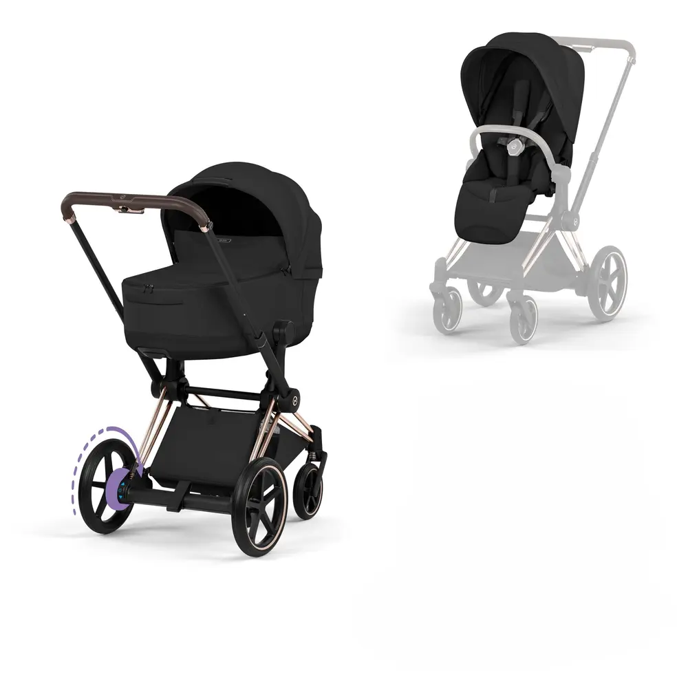 Cybex e-Priam Kombivogn Style Sepia Black/Rosegold