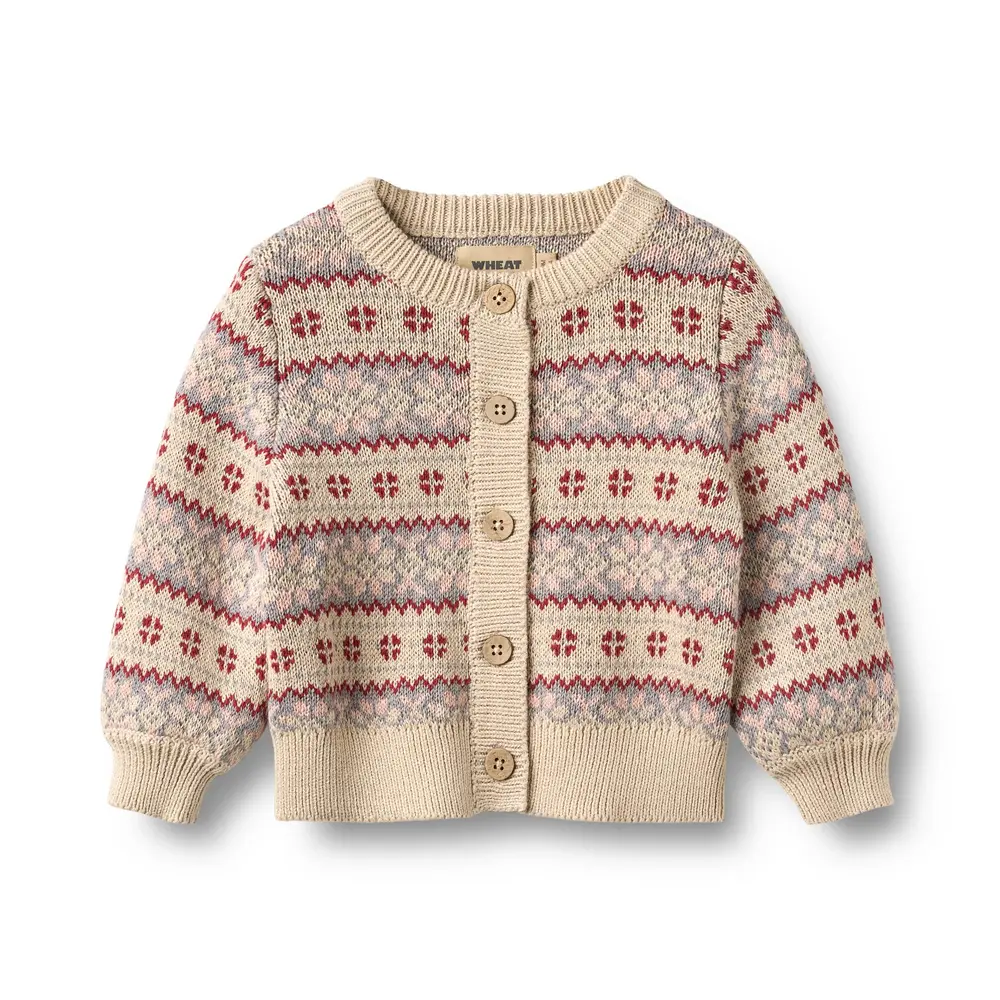 Wheat Vikki Jacquard Cardigan - Offwhite - 68