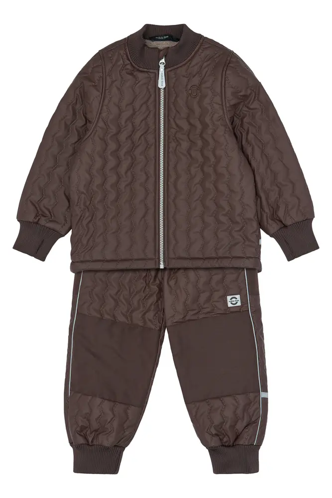 Mikk-Line Duvet Fleece Sæt - Coffee Bean - 80