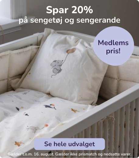 Medlemspris: 20% på sengetøj og sengerande