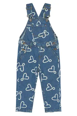 The New Smækbukser - TnstShea - Medium Blue Denim AOP