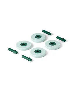MODU 4x Foam Wheels - 4-pak - Ocean Mint/Forrest Green