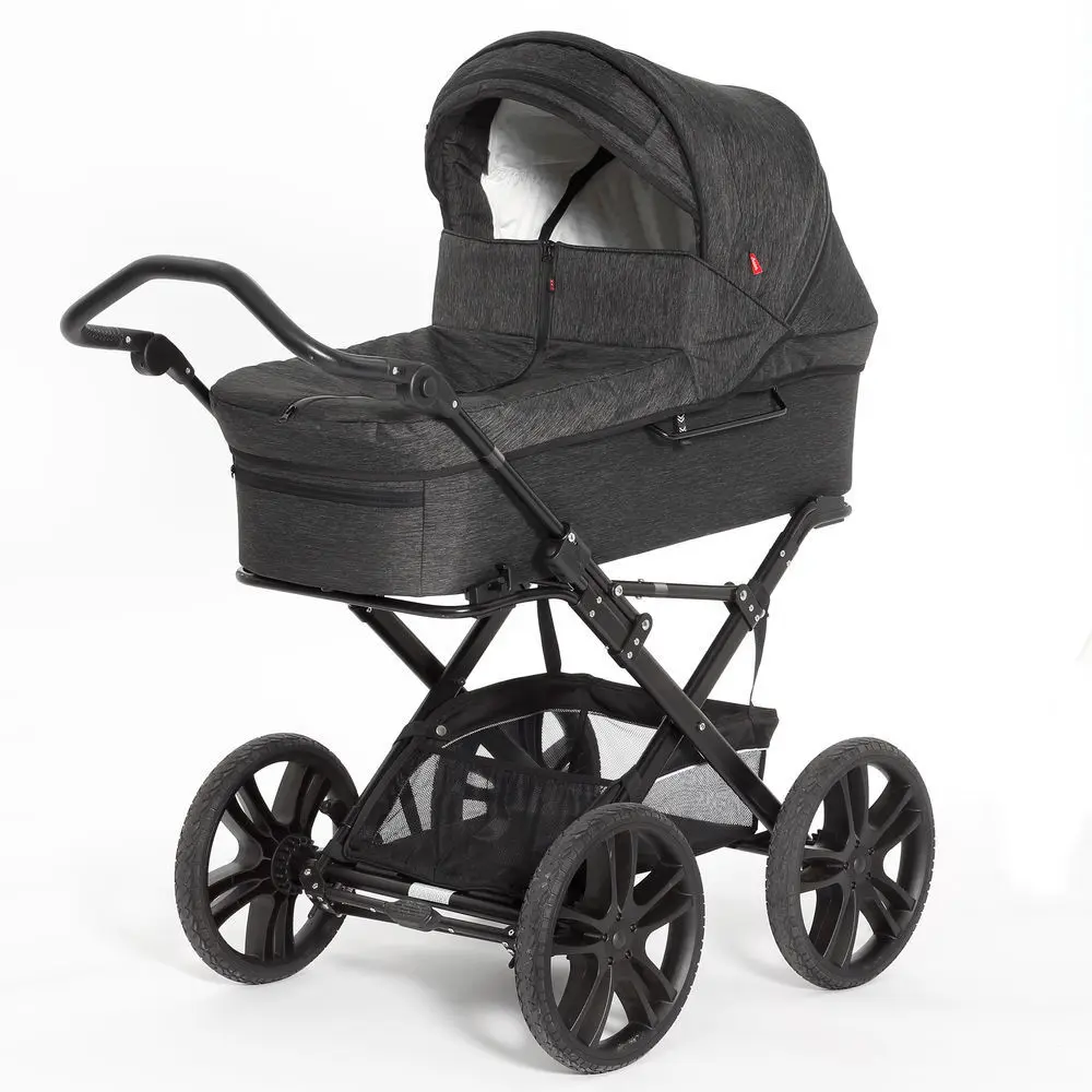 product-North Barnevogn - black melange